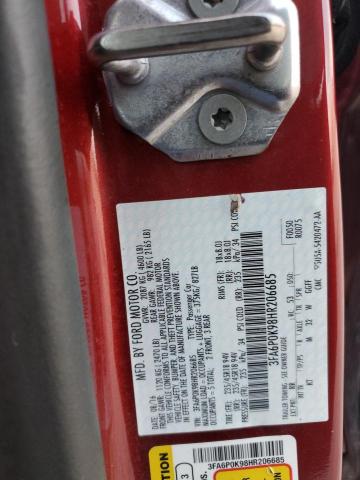 2017 FORD FUSION TIT - 3FA6P0K98HR206685