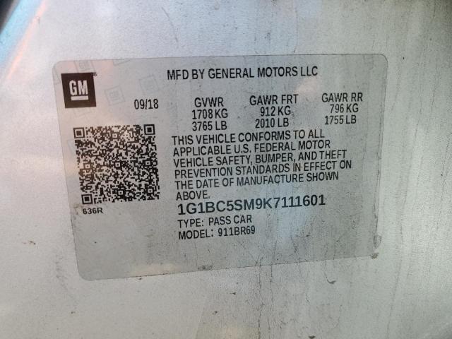 2019 CHEVROLET CRUZE LS - 1G1BC5SM9K7111601