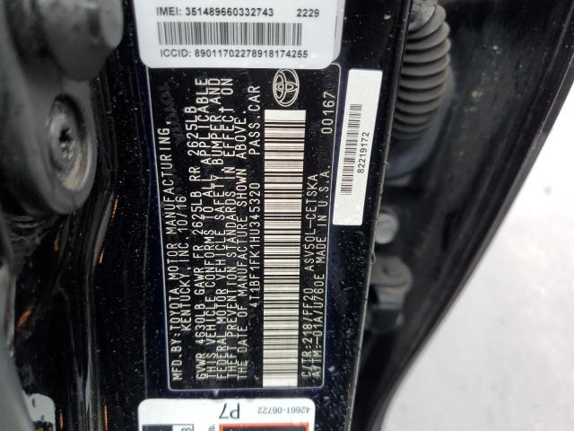 VIN 4T1BF1FK1HU345320 2017 Toyota Camry, LE no.12