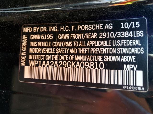 2016 PORSCHE CAYENNE - WP1AA2A29GKA09810