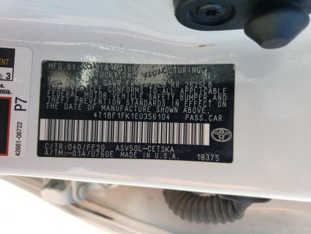 VIN 4T1BF1FK1EU356104 2014 Toyota Camry, L no.12