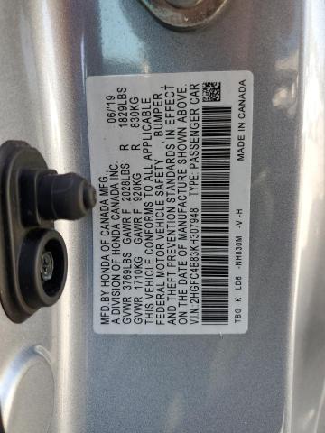 2HGFC4B83KH307948 2019 HONDA CIVIC