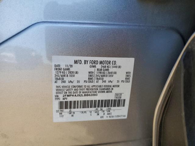 2020 FORD EDGE SEL - 2FMPK4J92LBB62093