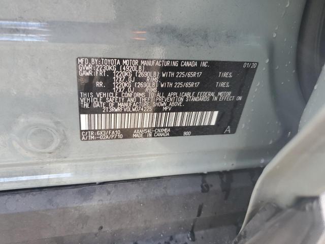 VIN 2T3RWRFV0LW074225 2020 Toyota RAV4, Xle no.13