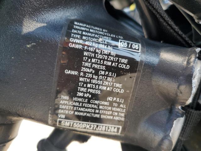 2007 TRIUMPH MOTORCYCLE SPEED TRIP - SMT500PK27J281284