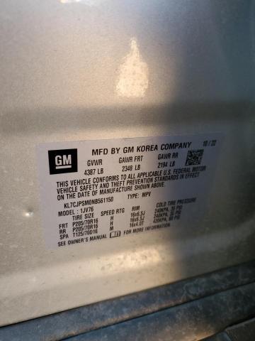 2022 CHEVROLET TRAX 1LT - KL7CJPSM0NB561150