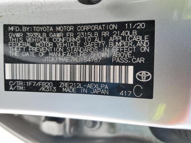 2021 TOYOTA COROLLA LE - JTDEPMAE7MJ154787