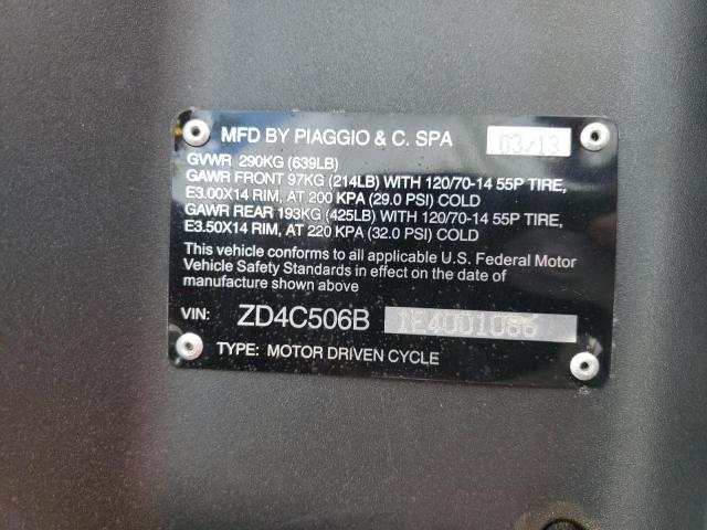 2014 APRILIA SR MOTARD ZD4C506B1E4001086