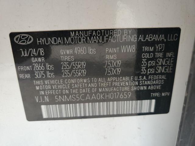 2019 HYUNDAI SANTA FE L - 5NMS5CAA0KH017659