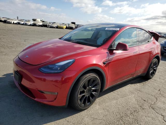 TESLA MODEL Y 2023 red  electric 7SAYGAEE0PF740624 photo #1