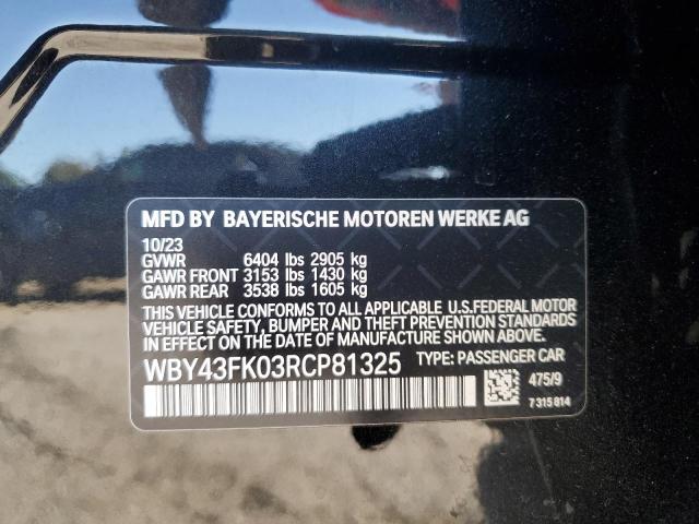 2024 BMW I5 M60 WBY43FK03RCP81325
