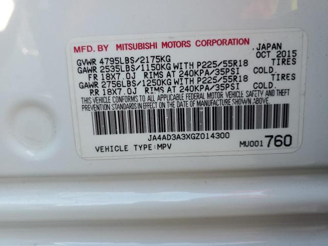 2016 MITSUBISHI OUTLANDER - JA4AD3A3XGZ014300