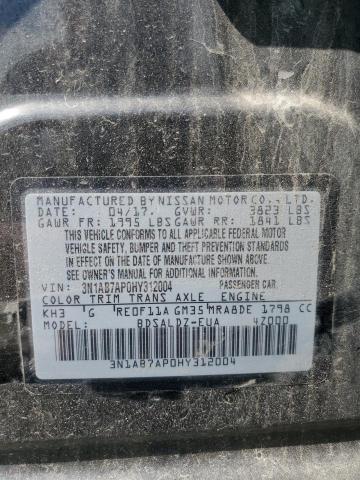 2017 NISSAN SENTRA S - 3N1AB7AP0HY312004