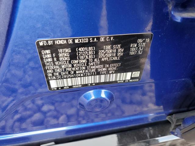 2019 HONDA HR-V SPORT - 3CZRU5H10KM728711