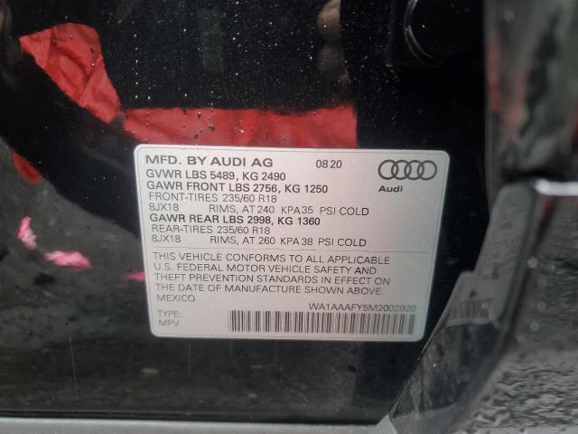 VIN WA1AAAFY5M2002920 2021 Audi Q5, Premium no.13