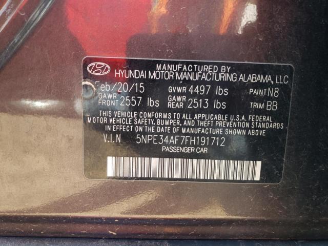 2015 HYUNDAI SONATA SPO - 5NPE34AF7FH191712