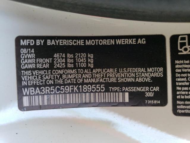 VIN WBA3R5C59FK189555 2015 BMW 4 Series, 435 XI no.12