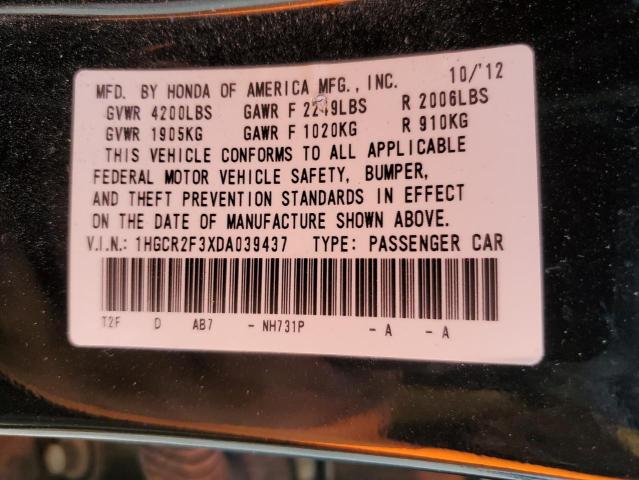 VIN 1HGCR2F3XDA039437 2013 Honda Accord, LX no.12