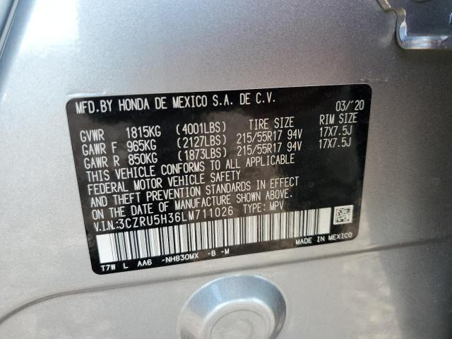 2020 HONDA HR-V LX 3CZRU5H36LM711026  68921734