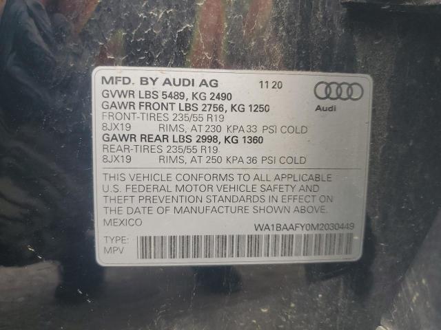 VIN WA1BAAFY0M2030449 2021 Audi Q5, Premium Plus no.13