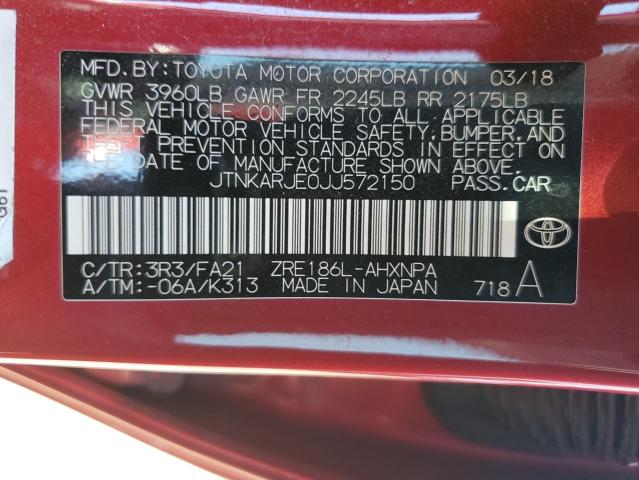 2018 TOYOTA COROLLA IM - JTNKARJE0JJ572150