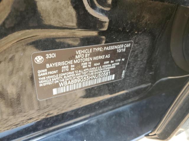 2017 BMW 330 I WBA8B9G55HNU50581