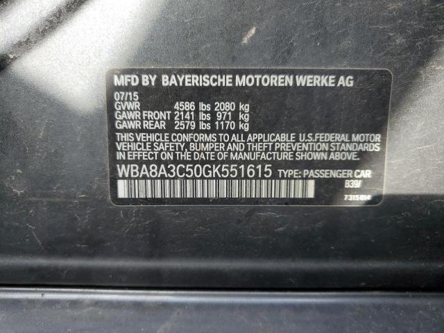 VIN WBA8A3C50GK551615 2016 BMW 3 Series, 320 XI no.12