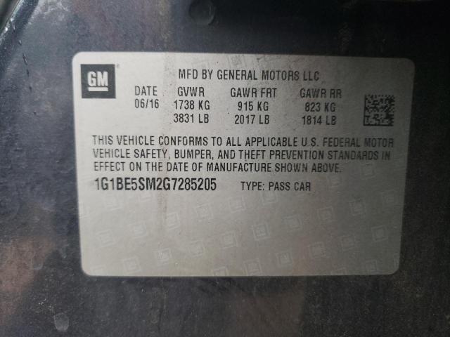 2016 CHEVROLET CRUZE LT - 1G1BE5SM2G7285205