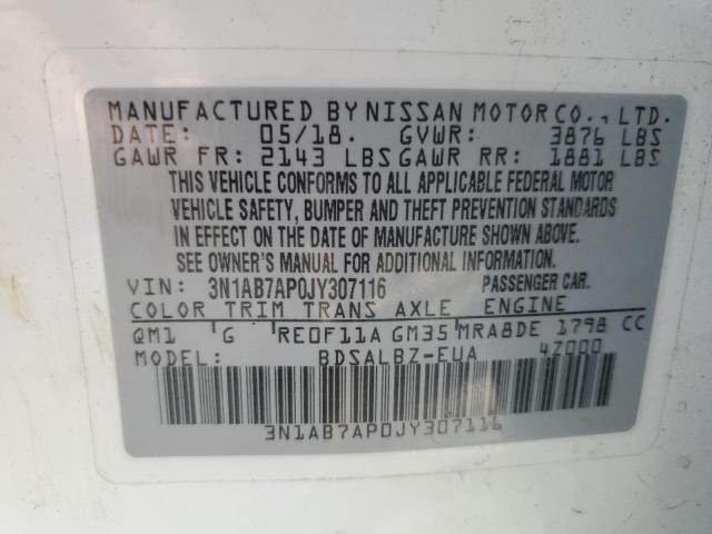 2018 NISSAN SENTRA S - 3N1AB7AP0JY307116