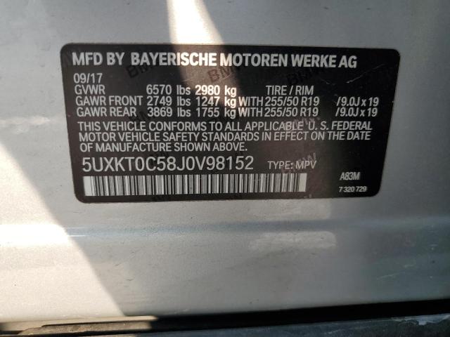 VIN 5UXKT0C58J0V98152 2018 BMW X5, Xdr40E no.13