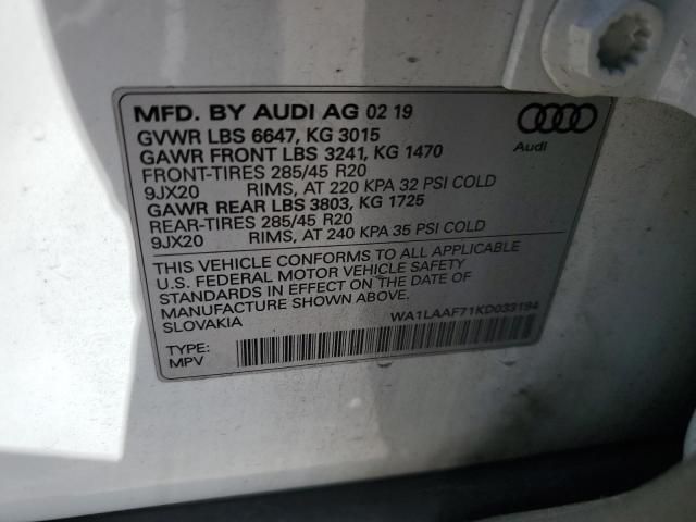 VIN WA1LAAF71KD033194 2019 Audi Q7, Premium Plus no.14