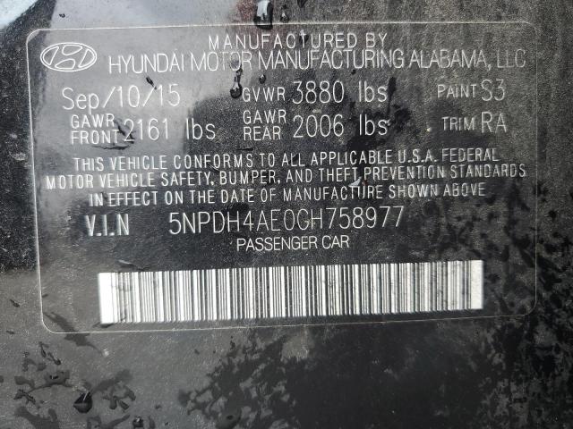 2016 HYUNDAI ELANTRA SE - 5NPDH4AE0GH758977