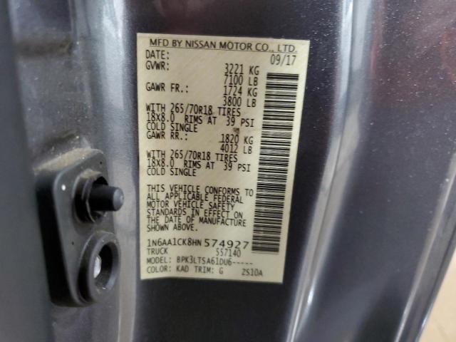 2017 NISSAN TITAN S - 1N6AA1CK8HN574927
