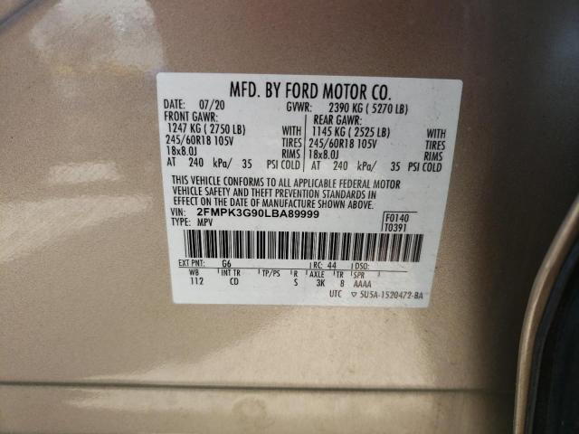 2020 FORD EDGE SE - 2FMPK3G90LBA89999