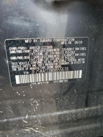 2019 SUBARU FORESTER JF2SKACC0KH555678