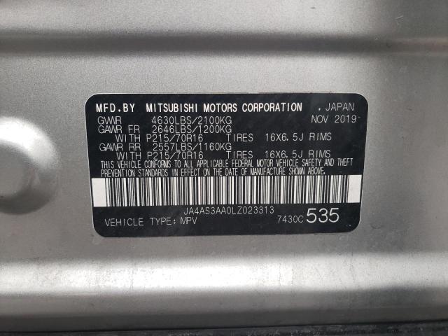 2020 MITSUBISHI ECLIPSE CR - JA4AS3AA0LZ023313