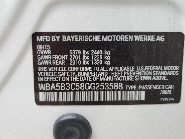 VIN WBA5B3C58GG253588 2016 BMW 5 Series, 535 XI no.12