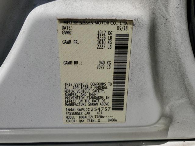 2018 NISSAN ALTIMA 2.5 - 1N4AL3AP0JC254757