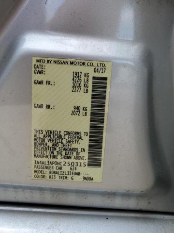 2017 NISSAN ALTIMA 2.5 - 1N4AL3AP0HC250315