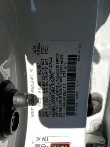 2016 HONDA CRV 5J6RM3H72GL014161