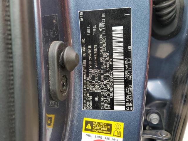 2019 TOYOTA HIGHLANDER - 5TDJZRFH2KS986742