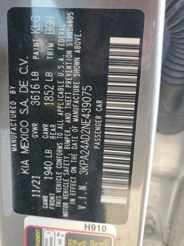 2022 KIA RIO LX - 3KPA24AD2NE439075