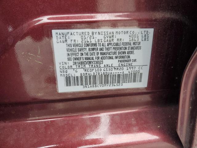2021 NISSAN SENTRA SV - 3N1AB8CV0MY236523