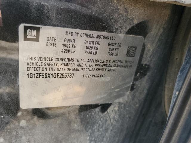 2016 CHEVROLET MALIBU LT - 1G1ZF5SX1GF255737