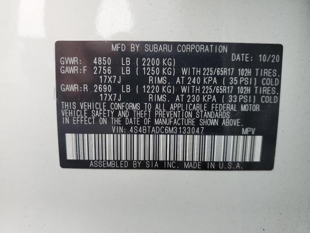 2021 SUBARU OUTBACK PR - 4S4BTADC6M3133047