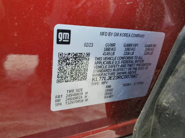 2024 CHEVROLET TRAX 2RS KL77LJE23RC007667