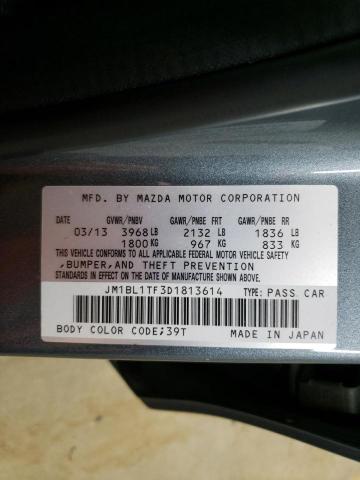 VIN JM1BL1TF3D1813614 2013 Mazda 3, I no.12