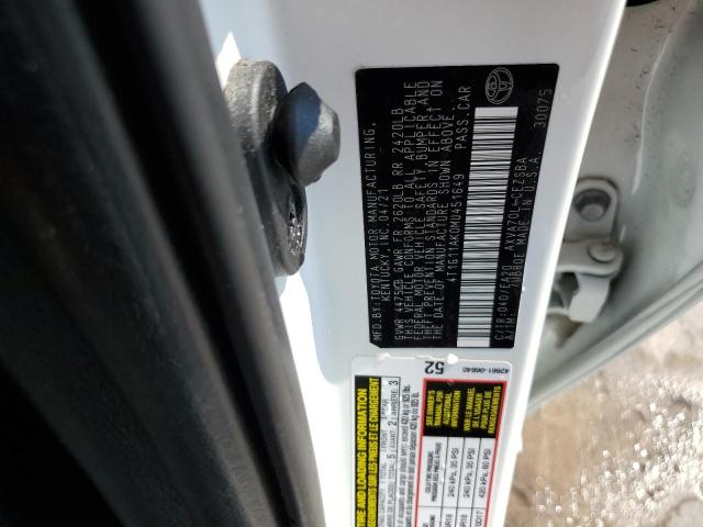 2021 TOYOTA CAMRY SE - 4T1G11AK0MU451649