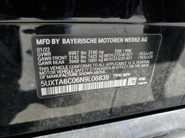 VIN 5UXTA6C06N9L06839 2022 BMW X5, Xdrive45E no.13