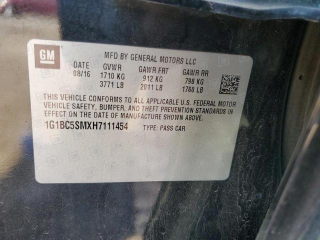 2017 CHEVROLET CRUZE LS - 1G1BC5SMXH7111454